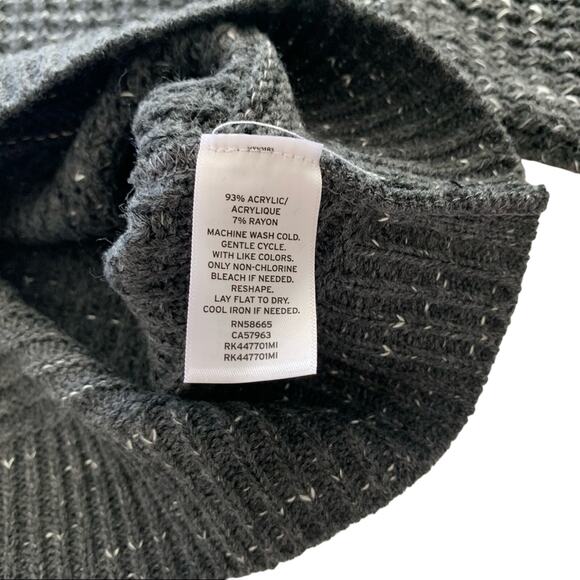 Abound Nordstrom Crewneck Cropped Sweater Grey Charcoal Heather XL - Picture 5 of 9